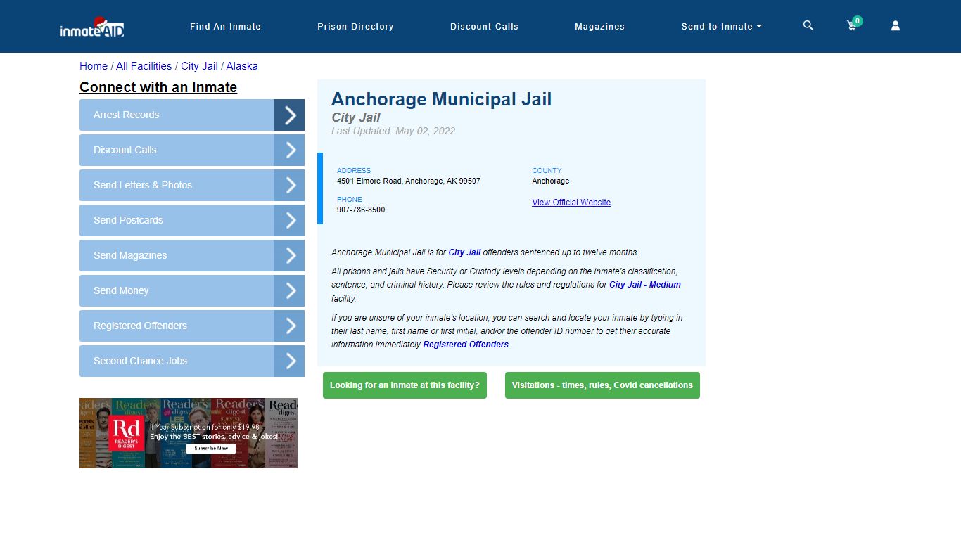 Anchorage Municipal Jail | Inmate Locator